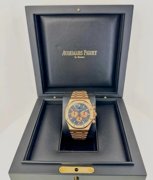 Audemars Piguet Royal Oak Chronograph Watch-Blue Dial 41mm-26331OR.OO.1220OR.01 - Image 4