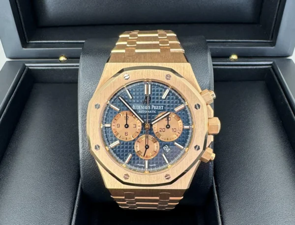 Audemars Piguet Royal Oak Chronograph Watch-Blue Dial 41mm-26331OR.OO.1220OR.01 - Image 3