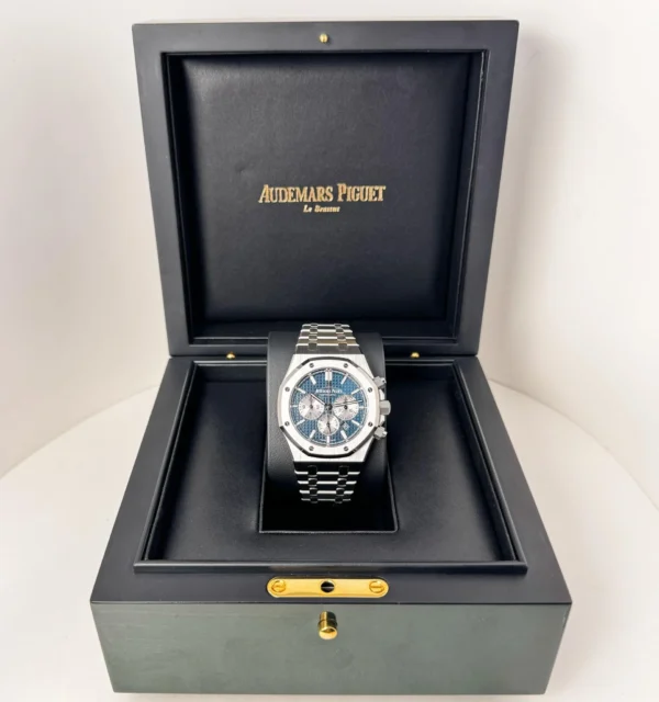 Audemars Piguet Royal Oak Chronograph Watch-Blue Dial 41mm-26331ST.OO.1220ST.01 - Image 4