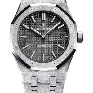 Audemars Piguet Royal Oak Frosted Gold Selfwinding Watch-Black Dial 37mm-15454BC.GG.1259BC.03