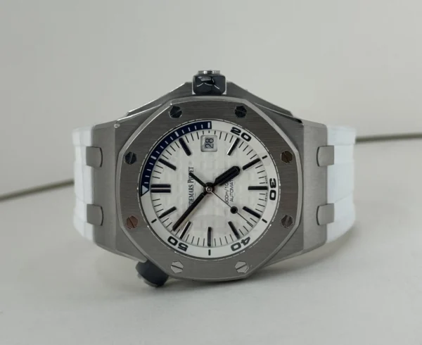 Audemars Piguet Royal Oak Offshore Diver Watch-White Dial 42mm-15710ST.OO.A010CA.01 - Image 5