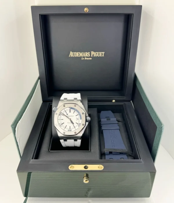 Audemars Piguet Royal Oak Offshore Diver Watch-White Dial 42mm-15710ST.OO.A010CA.01 - Image 4