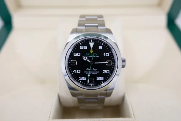Rolex Air-King Stainless Steel Black Arabic Dial 40mm Green Hand Oyster Bracelet 116900 - Image 2
