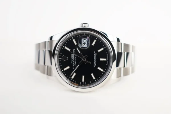 Rolex Datejust 36 Stainless Steel Black Index Dial & Smooth Domed Bezel Oyster Bracelet 126200 - Image 4