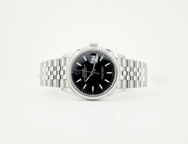 Rolex Datejust 36 White Gold Black Index Dial & Fluted Bezel Jubilee Bracelet 126234 - Image 3