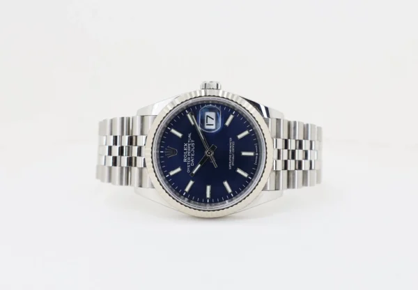 Rolex Datejust 36 White Gold/Steel Blue Index Dial & Fluted Bezel Jubilee Bracelet 126234 - Image 3