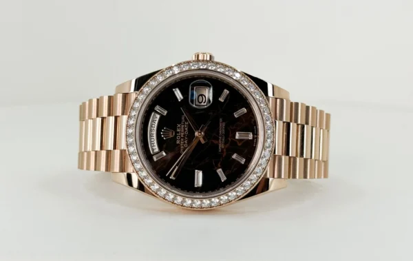 Rolex Day-Date 40 Rose Gold Eisenkiesel Diamond Dial & Diamond Bezel President Bracelet - 228345RBR - Image 4