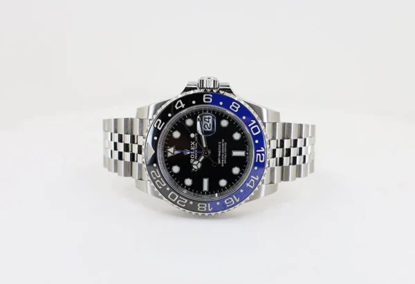Rolex GMT Master II “Batgirl” Steel Black Dial Blue/Black Ceramic Bezel Jubilee Bracelet 126710BLNR - Image 3