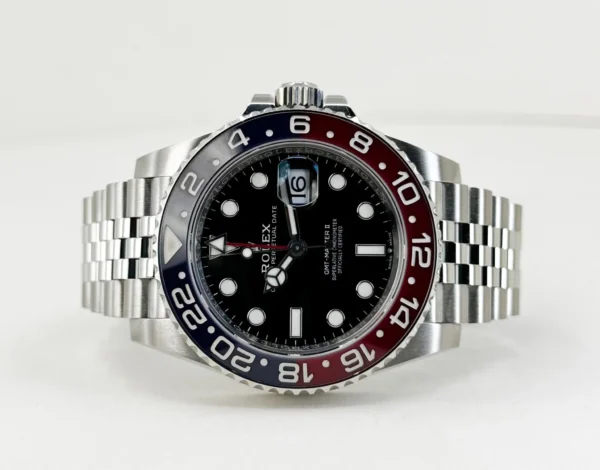 Rolex GMT Master II “Pepsi” Steel Black Dial Red/Blue Ceramic Bezel Jubilee Bracelet 126710BLRO - Image 4