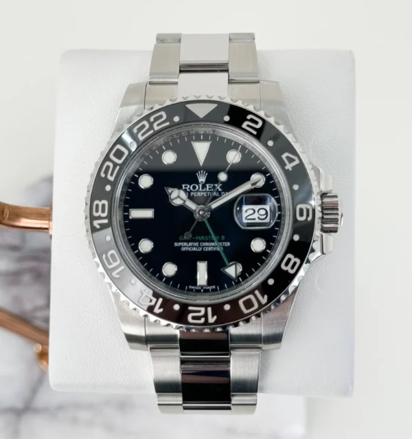 Rolex GMT Master II Stainless Steel Black Dial Ceramic Bezel Oyster Bracelet 116710LN