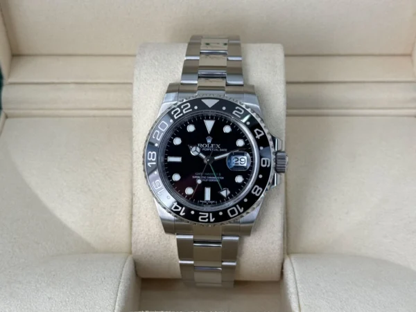 Rolex GMT Master II Stainless Steel Black Dial Ceramic Bezel Oyster Bracelet 116710LN - Image 2