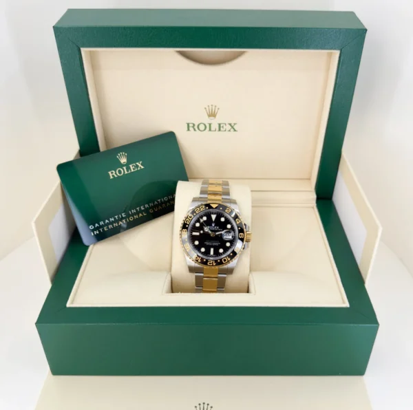 Rolex GMT Master II Yellow Gold/Steel Black Dial Ceramic Bezel Oyster Bracelet 116713LN - Image 3