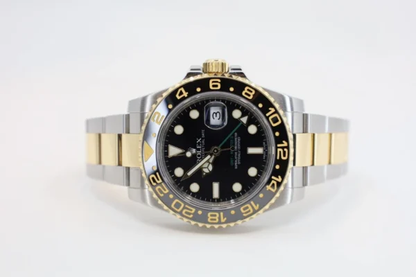 Rolex GMT Master II Yellow Gold/Steel Black Dial Ceramic Bezel Oyster Bracelet 116713LN - Image 4