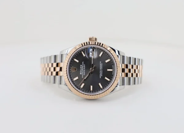 Rolex Lady-Datejust 31 Rose Gold/Steel Rhodium Index Dial & Fluted Bezel Jubilee Bracelet 278271 - Image 3