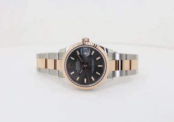 Rolex Lady-Datejust 31 Rose Gold/Steel Rhodium Index Dial & Fluted Bezel Oyster Bracelet 278271 - Image 3