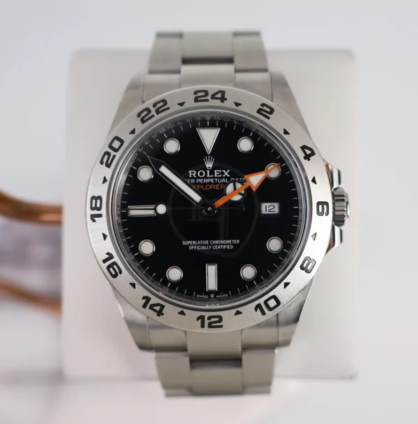 Rolex Oyster Perpetual Explorer II Watch - Oystersteel - Black Dial - Oyster Bracelet - 2021 Release - 226570 bk