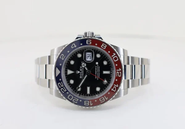 Rolex Steel GMT-Master II 40 Watch - Blue And Red Pepsi Bezel - Black Dial - Oyster Bracelet - 126710BLRO o - Image 3