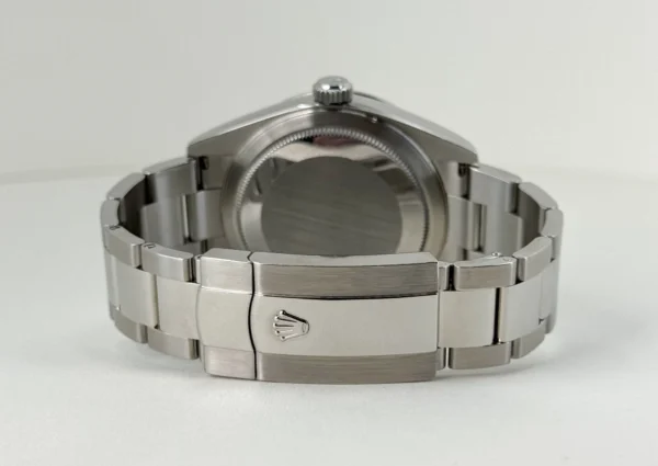 Rolex Sky-Dweller Stainless Steel White Index Dial Fluted White Gold Bezel Oyster Bracelet 326934 - Image 8