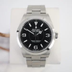 Rolex Stainless Steel Oyster Perpetual Explorer - Black Dial - Oyster Bracelet - 124270