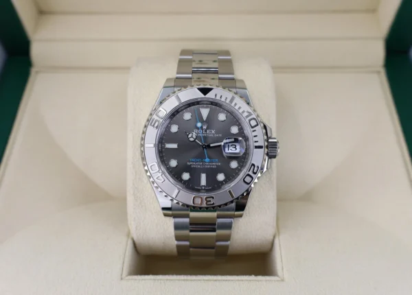 Rolex Steel and Platinum Yacht-Master 40 Watch - Dark Rhodium Dial - 3235 Movement - 126622 dkrh