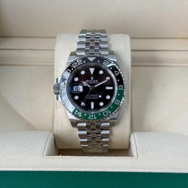 Rolex Steel GMT-Master II 40 Watch - "Sprite" - Black Dial - Jubilee Bracelet - 126720VTNR - Image 2