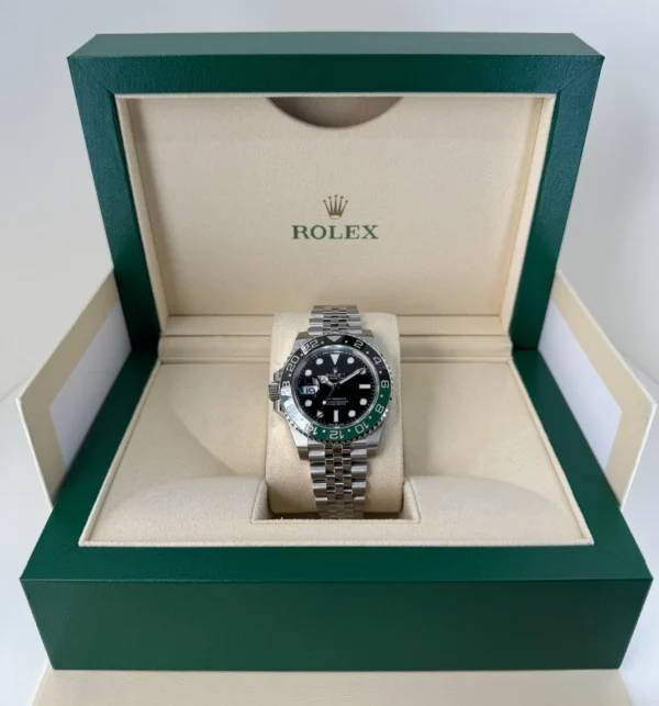 Rolex Steel GMT-Master II 40 Watch - "Sprite" - Black Dial - Jubilee Bracelet - 126720VTNR - Image 3