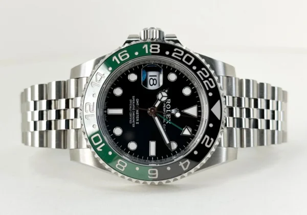 Rolex Steel GMT-Master II 40 Watch - "Sprite" - Black Dial - Jubilee Bracelet - 126720VTNR - Image 4