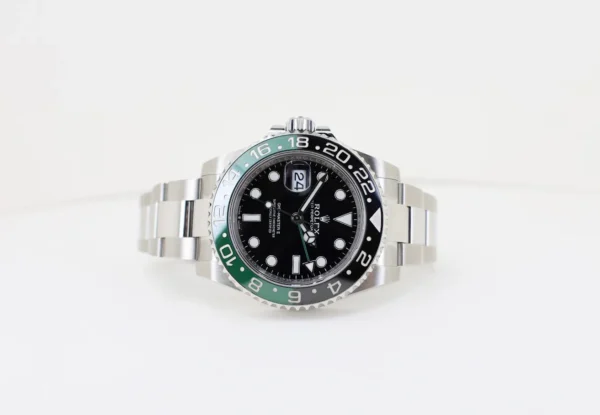 Rolex Steel GMT-Master II 40 Watch - "Sprite" - Black Dial - Oyster Bracelet - 126720VTNR - Image 3