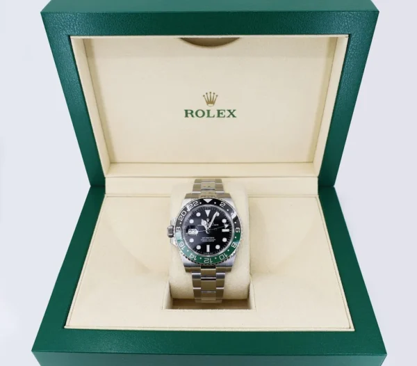 Rolex Steel GMT-Master II 40 Watch - "Sprite" - Black Dial - Oyster Bracelet - 126720VTNR - Image 2