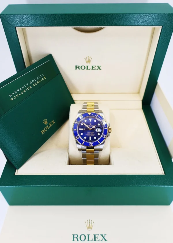 Rolex Submariner Date Yellow Gold/Steel Blue Dial & Ceramic Bezel Oyster Bracelet 116613LB - Image 2