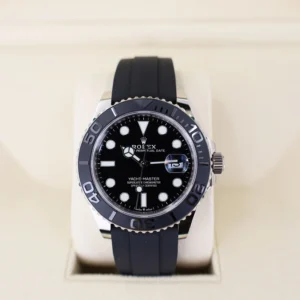 Rolex White Gold Yacht-Master 42 Watch - Black Dial - Oysterflex Strap - 226659 bk