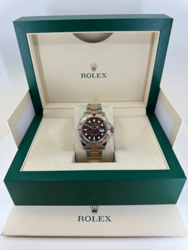 Rolex Yacht-Master 40 Everose Rose Gold/Steel Chocolate Brown Dial Gold Bezel Oyster Bracelet 116621 - Image 2