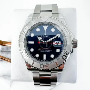 Rolex Yacht-Master 40 Stainless Steel Blue Dial Platinum Bezel Oyster Bracelet 116622