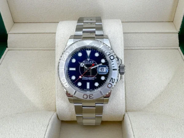 Rolex Yacht-Master 40 Stainless Steel Blue Dial Platinum Bezel Oyster Bracelet 116622 - Image 2