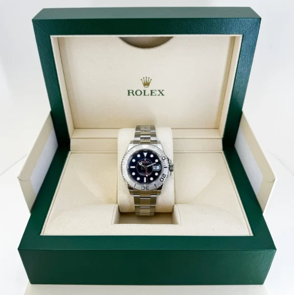 Rolex Yacht-Master 40 Stainless Steel Blue Dial Platinum Bezel Oyster Bracelet 116622 - Image 3
