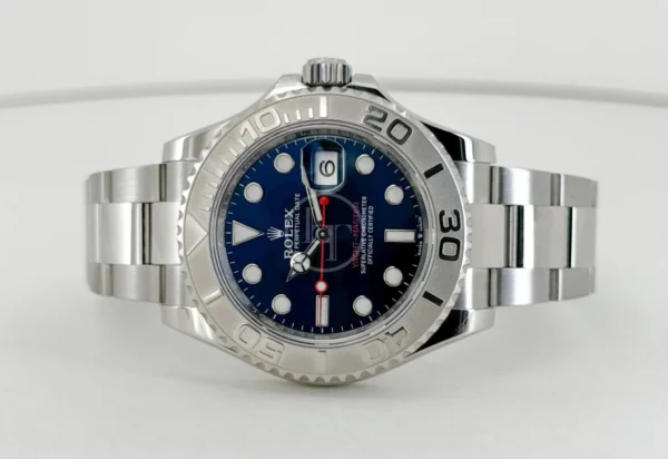 Rolex Yacht-Master 40 Stainless Steel Blue Dial Platinum Bezel Oyster Bracelet 116622 - Image 4