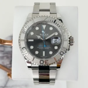 Rolex Yacht-Master 40 Stainless Steel Dark Rhodium Dial Platinum Bezel Oyster Bracelet 116622